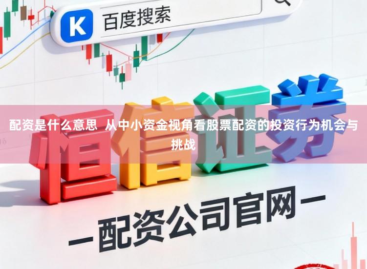 配资是什么意思  从中小资金视角看股票配资的投资行为机会与挑战